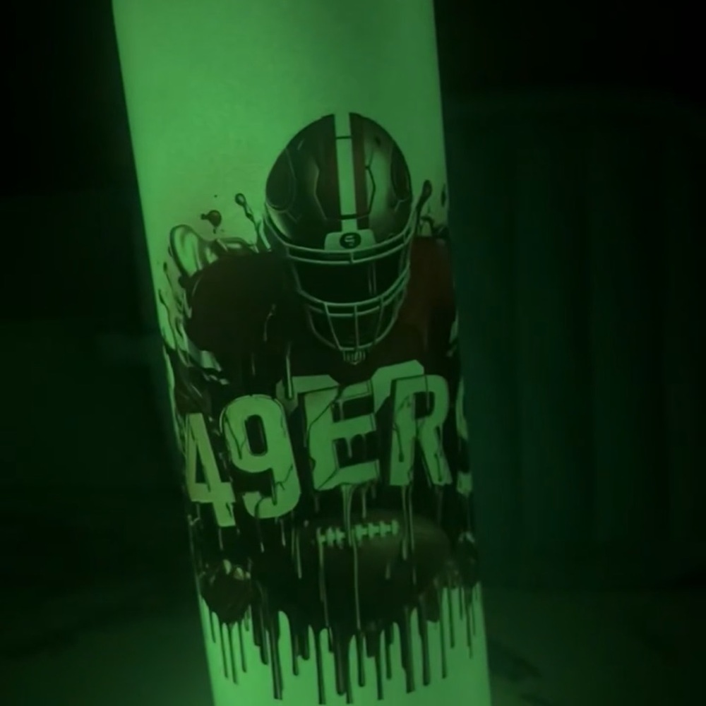 49ers Themed Glow-in-the-Dark Tumbler